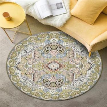 Imagem de Decoração da sala de estar tapete redondo tapetes de grande área para o quarto casa cadeira de balanço tapete lavável lounge, b, 140x140cm