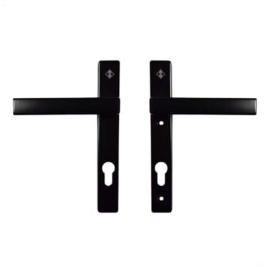 Imagem de Fechadura Porta De Alumínio Madeira Preto Perfil Estreito