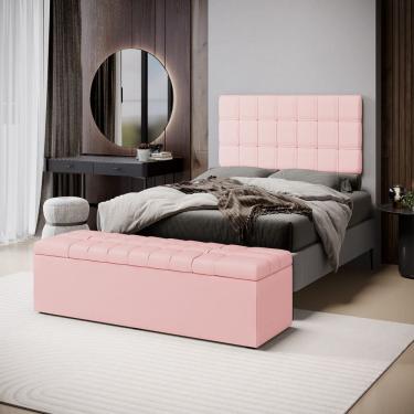 Imagem de Kit Painel Rana 140 e Calçadeira Alpha Couro Aradecor