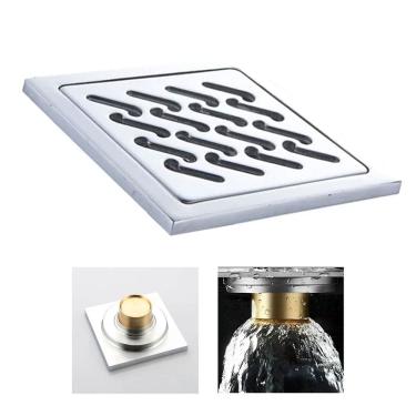 Imagem de Ralo 10x10  Aço Inox Banheiro Lavabo Anti Odor Anti Inseto Higienico Seguro Resistente Cozinha Quintal Lavanderia Ambiente Interno Externo