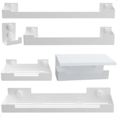 Imagem de Kit de Acessórios Para Banheiro Branco 6 Peças F.ELG - FassinShop