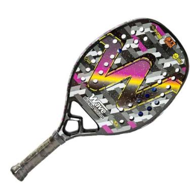 Imagem de Raquete de Beach Tennis Wave Super Touch Preto e Cinza Carbono 3k, Sup