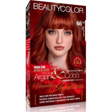 Imagem de Kit Coloração Permanente Capilar Beauty Color Ruivo Doce de Leite 66.7
