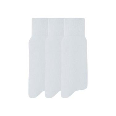 Imagem de Kit Com 3 Pares De Meias Social Masculina Mash 100% Algodão, Branco, Ú