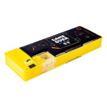 Imagem de Estojo escolar organizador antigo college game geek pr uatt