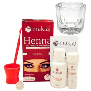 Imagem de Rena para sobrancelhas kit henna makiaj profissional alto rendimento f