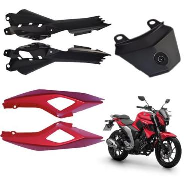 Imagem de Kit Carenagem Traseira Completa Fz25 Vermelho 2020 2021 2022 2023 2024