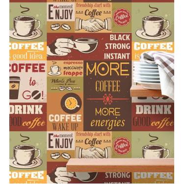 Imagem de Azulejo Adesivo Lavávels Retro Vintage Coffee - Papel e Parede