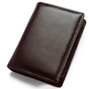 Imagem de Carteira Couro Executiva Masculina Pequena Tamanho Slim Luxo - SWG, Ma
