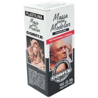 Imagem de Kit Plastilina Modelagem Corfix 500g Porcelana 2 Unidades, Plastilina