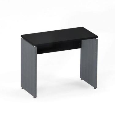 Imagem de Mesa Auxiliar Pé Painel P25 Pandin 90 CM Preto e Grafito