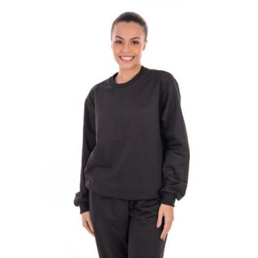 Imagem de Conjunto de Moletom Fechado em Tecido Flanelado - EBT Uniformes, Preto