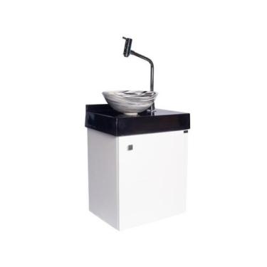 Imagem de Gabinete Banheiro 1 Porta Branco Ártico - Du'Arte Marcenaria, Sobrepos