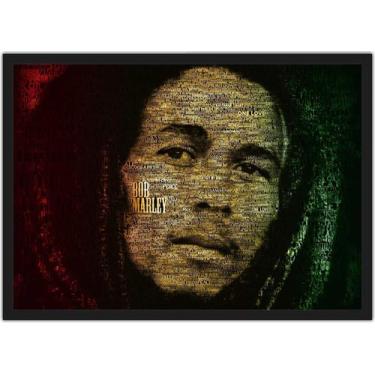 Imagem de Quadro Decorativo Bandas Bob Marley Reggae Com Moldura Salas e Quartos