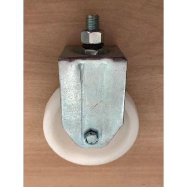 Imagem de Rodizio Fixo 4pol. Nylon Branco Rosca 1/2'' 170kg Por Roda - ABCMAIOR
