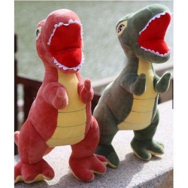 Imagem de Pelúcia Dinossauro T-rex vermelho l Aveludado 30 CM - LOTT BEBY