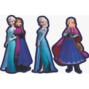 Imagem de Kit Display de Mesa 6 Peças Para Festa Frozen MDF - Juju Brasil