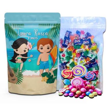 Imagem de Kit Festa Com 5 Saquinhos Em Pé 12x19cm Vários Temas - Mundo da Bina, 