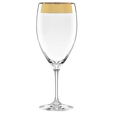 Imagem de Lenox Taças de bebidas geladas douradas atemporais, transparentes