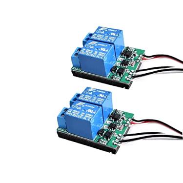 Imagem de 2pcs Burshed RC Motor Forward Reverse Controller Module Relay Version Battleship Turret Rotation Circuit Board Parts Two Way Stopper with Limit Switch Support 5-12v Receiver for RC Aircraft Boat