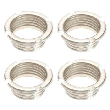 Imagem de eMagTech Pacote de 4 anéis de soquete de luz anéis de rosca de metal galvanizado anéis de parafuso 20,8 x 2 mm adequados para soquetes de halogênio G9/GY6.35/GU4/GU5.3