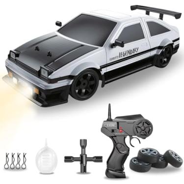 Imagem de Liberty Imports RC Drift Car 1/16 2.4GHz 4WD Remote Control Sport Racing On-Road Vehicle with LED Light, Batteries and Drift Tires (White)