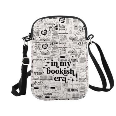Imagem de WCGXKO Bolsa tiracolo In My Bookish Era, presente para amantes de leitura, leitor de livros, Bookish Era Cr