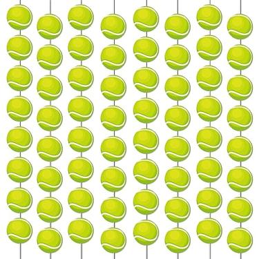 Imagem de 12 peças faixas de tênis bola de tênis pendurado redemoinho tênis esporte jogo festa guirlanda kit bola esportiva recortes de papel para crianças adolescentes homens esportes aniversário chá de bebê lembrancinha de festa interior casa escritório decoração