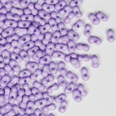 Imagem de Grânulos de semente em forma de amendoim roxo claro 3-6 mm cerca de 1000 peças/100 gramas no saco, para fazer joias, artesanato, contas, pulseira e colar (roxo claro)