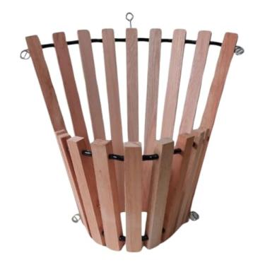 Imagem de Cachepot Porta Vaso Madeira Cônico Orquídeas E Plantas