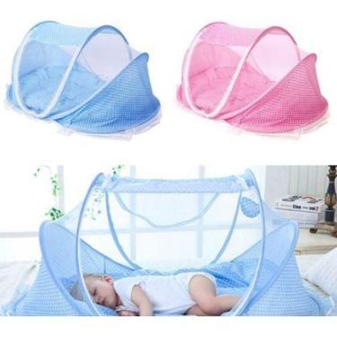 Imagem de Bolsa Que Vira Berço Portátil Mosquiteiro Happy Baby - oem, Azul