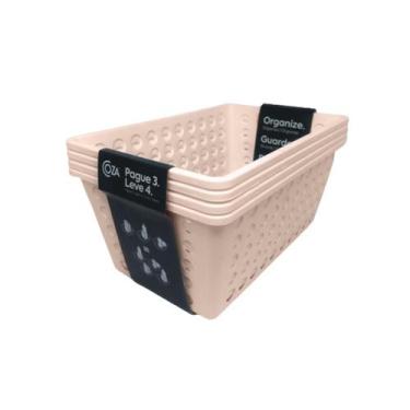 Imagem de Kit Cesta Grande One Coza 4 Und. Rosa Blush Brinox 992504331