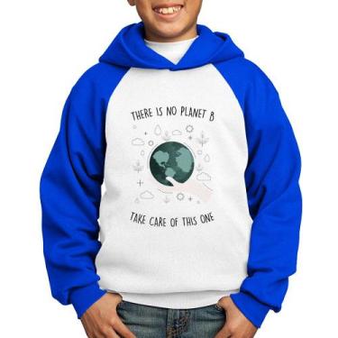 Imagem de Moletom Infantil There is no planet B - Foca na Moda, Branco, Azul, 10