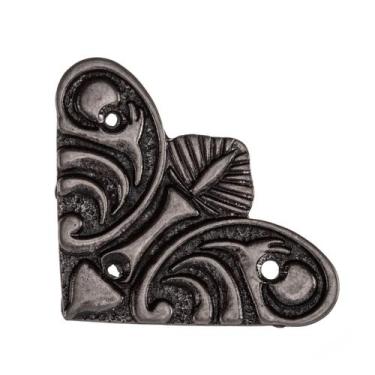 Imagem de Cantoneira Grande Mariposa 4 Peças Metal Decoração Caixas Mdf Artesana