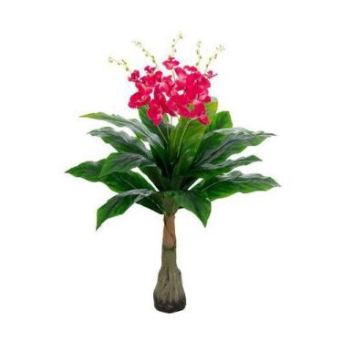 Imagem de Planta Árvore Artificial Orquídea Rosa 98cm - FLORESCER DECOR