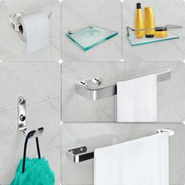 Imagem de Kit Para Banheiro Perfect 6 Peças Incolor - VSA