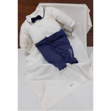 Imagem de - Saida Maternidade Bebê Menino Paraiso Macacão Suedine 10192 - Paraís