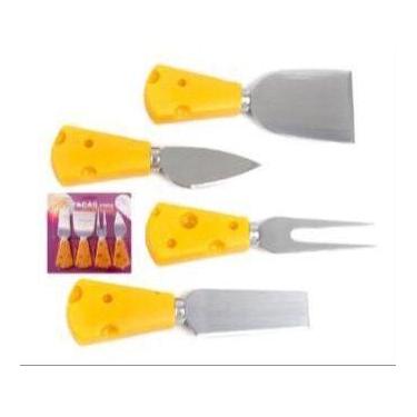 Imagem de Conjunto Jogo De Utensílios Talheres Para Petisco E Queijo Inox 4 Peça