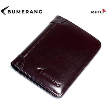 Imagem de Carteira Masculina  100%  Couro  Com Antifurto - bumerang