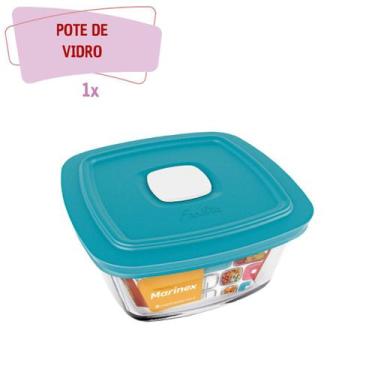 Imagem de Pote Vidro Quadrado Facilita Vap Com Tampa 1L Marinex 1Un - NADIR FIGU
