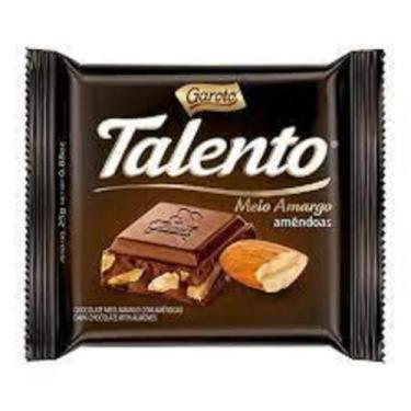 Imagem de Chocolate Garoto Talento Meio Amargo Amêndoas  25g