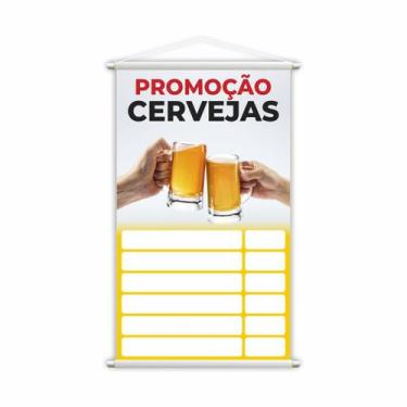 Imagem de Banner  Cervejas Tabela Preços Bebidas 60x40cm - PlimShop