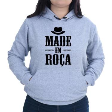 Imagem de Blusa Moletom Flanelado Canguru Feminina Made In Roça - Elite, Cinza, 