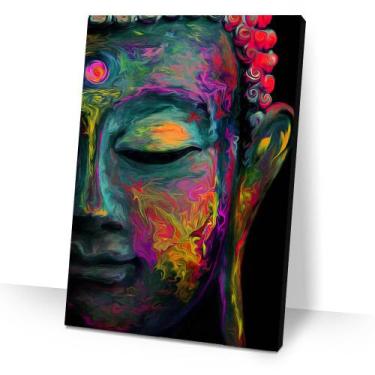 Imagem de Quadro Buda Colorido 40x60 Budismo Moderno Canvas Sala - IQuadros