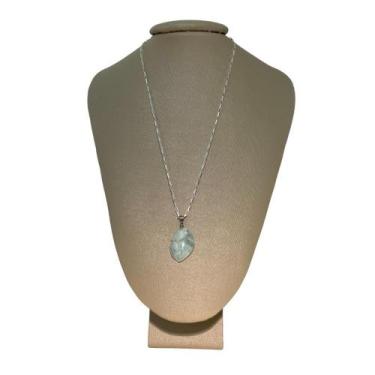 Imagem de Colar Cadeado Prata 925 Água Marinha Oval - P. Vecchio Joias - Ponte V