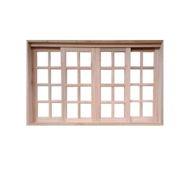 Imagem de Vitro Correr Madeira Eucalipto 1,00x1,50 Cx10cm