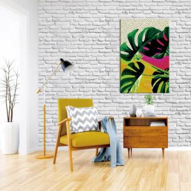 Imagem de Adesivo De Parede Pedra Tijolo Branco Rústico 310x58cm - PPSPE103 - Pa