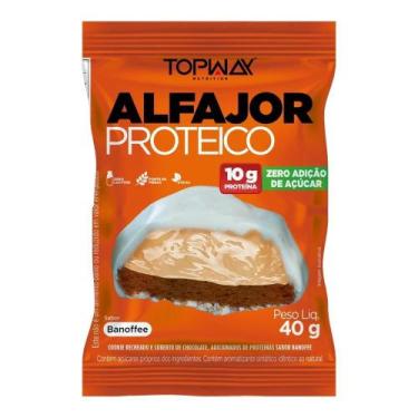 Imagem de Alfajor Topway com Proteína Sabor Banoffe 40g - Embalagem com 10 Unida