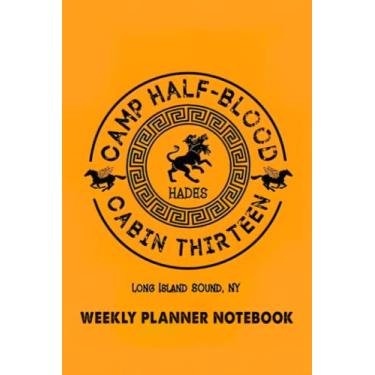 Imagem de Weekly Planner Notebook: Adorable Relieving Cabin Pet Thirteen Simple Hades Monthly Percy To Do Jackson Sketch Camp Birthday Half Line Blood Organizer Storyboard Paper Notebooks Primary Composition
