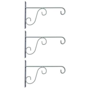 Imagem de Kit Suporte De Parede Floreira Em Ferro 3 Peças na Cor Branca - Multi 